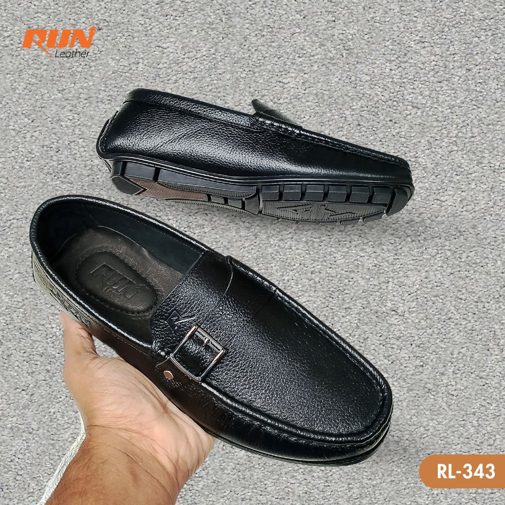 Genuine Leather buckle Loafer LF-343